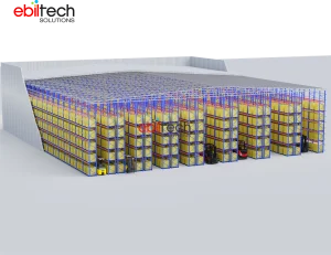EBILTECH Steel & Metal Pallet Clad Rack Warehouse | Heavy Duty Corrosion Protection Multi-Layer Design Easy Installation