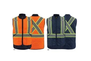 Wholesale Working Wear Padded Vest with 3m Reflective Stripes Winter Safety Vest for Woman/Men Jf037