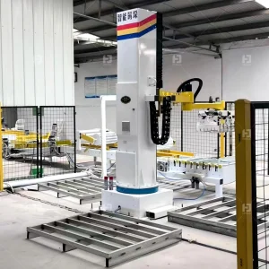 Multi Function Column Type Palletizer For Rice Flour Sugar Feed And Fertilizer Packaging Plants