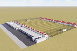 Full Set of Sports Equipment Outdoor Cage Soccer Fields Soccer Football Field Court with Grandstand Seating System