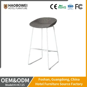 Bar Stool with Metal Base Simple Design for Hotel restaurant and Hotel Bedroom Top Sale