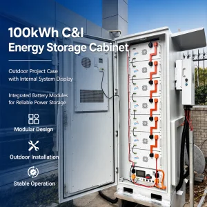 MECC 50kW 100kWh Outdoor LiFePO4 Battery Storage Cabinet Commercial Solar BESS Energy Storage System Backup Power Grid Support