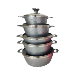 New Style Kitchenware Casserole Set Non- Stick Cooking Pot Die Cast Aluminum Cookware Set