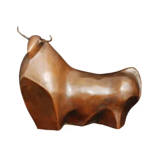 Abstract Bull Bronze Statue-Handmade Modern Animal Art Sculpture