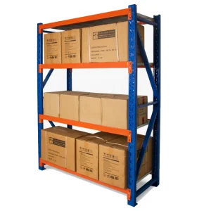 Custom Heavy Duty Shelving 300 Kg Layer Garage Black 4 Tier Warehouse Storage Metal Stacking Shelf Rack Unit for Warehouse