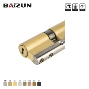 Long Mechanical Life-Time Brass Door Cylinder Lock with Keys