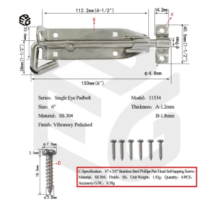 Polished Security Hardware