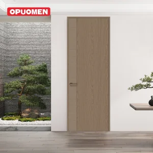 Modern Aluminum Wooden Flush Frameless Door