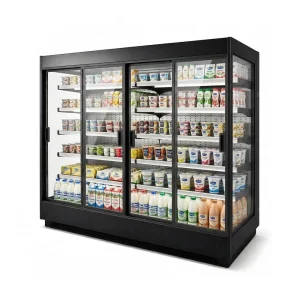 Double Door Display Refrigerator Upright Beverage Cooler Glass Door Chiller Cabinet