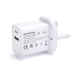 Pd20W Dual Port a+C Charger Adapter Block Power Delivery Quick USB C Charging