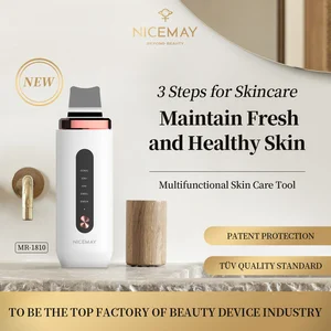 New Trending Ultrasonic Vibration Ion Therapy Face Skin Scrubber For Deep Cleansing Beauty Equipment