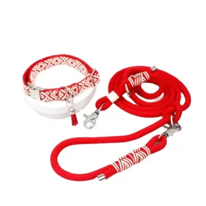 Bohemian Style Dog Collar New Pet Collar for Small Medium and Large Dogs Jacquard Accepts Customization Pet Supplies