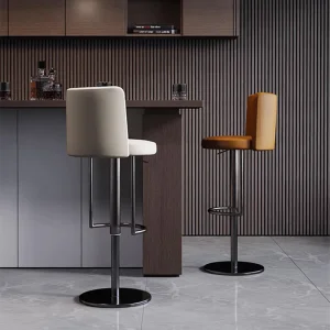 Xijiayi Furniture Swivel Bar Stool with Footrest, 360-Degree Rotation for Easy Movement