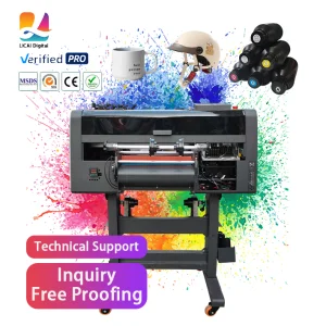 Wholesalers A3 Size LED UV Digital Flatbed Dtf Printer with Varnish and White