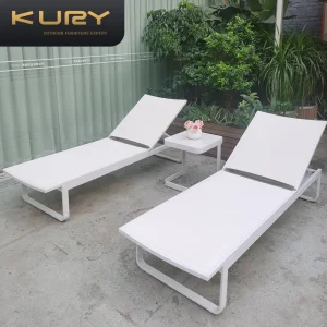 Commercial Grade Luxury Outdoor Garden Furniture Poolside Sunbed Chaise Lounge