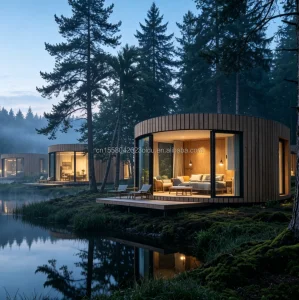 Light Steel Frame Prefab Villa Glamping Cabin