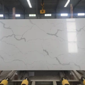 Sample Customization Calacatta Engineered Stone Marble Looking Quartz China Factory Price