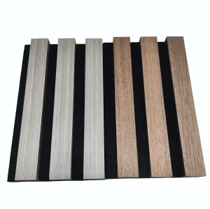 3D Pet Polyester Veneer Wooden Natural Oak Acoustic Slat Wood Wall Panels