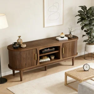 Modern Spacious Media Console for Stylish Living Room Storage