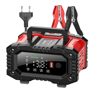 20A 12V/24V Handheld 300W High-Power Portable Motorcycle and Car Battery Charger