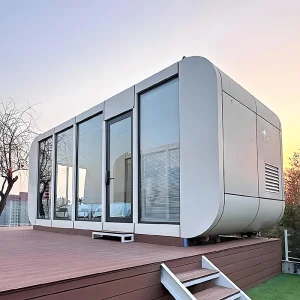 Contenedor modular de aislamiento térmico moderno, casas de lujo prefabricadas, casas móviles modernas prefabricadas para una vida versátil