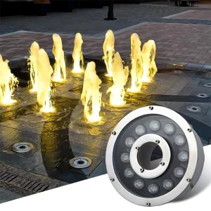 LED Fountain &amp; Gushing Spring Light, Waterproof Colorful Underwater Spotlight, Landscape Submersible Lamp for Pool, Fish Pond
