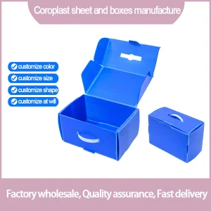 Caja de plástico fluted ligera e impermeable para el embalaje de piezas industriales
