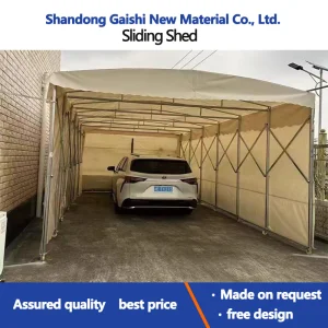 Carport Folding Garage Tent with Push Pull Retractable with Wheel Awning