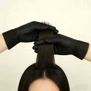 Salon-Proof PVC Hybrid Gloves with Oil-Proof, Color-Proof, Touch-Perfect