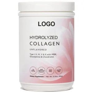 OEM/ODM Hydrolyzed Collagen Peptide Protein Powder for Adult Beauty and Skin Brightening Customizable Nutrition Supplement