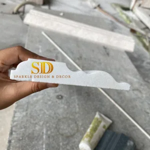 Customized China White Marble Skirting/Trim for Bathroom Use