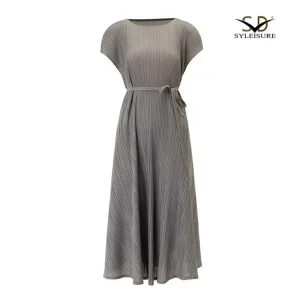 China Women's Pleated Short - Sleeve Midi Dress Manufacturers, Company
