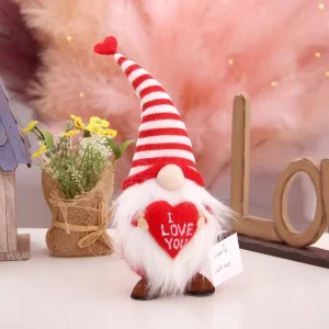 Handmade Cupid Love Heart Gnome 2023 Gift Wedding Home Decor Valentine Gnomes Daily Gift Gnome Decoration