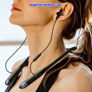 Earsmate G60 New Neckband Wireless Bluetooth Headphone Digital Hearing Aid Earbuds for Music and Calls