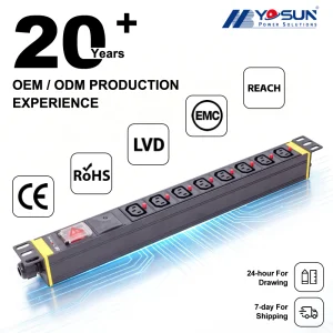 19 Inch C13 8 Way IEC PDU