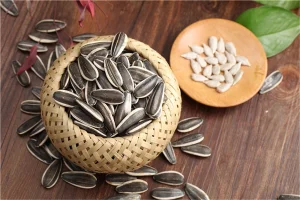 Sementes de girassol torradas com sabor de café chinês, com grãos de café reais, para venda por atacado