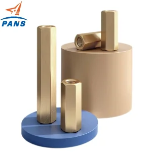 OEM Shenzhen CNC Milling Brass Hexagonal Standoff Industrial Fastener Support Space Connect Conduct Electricity, Dissipate Heat