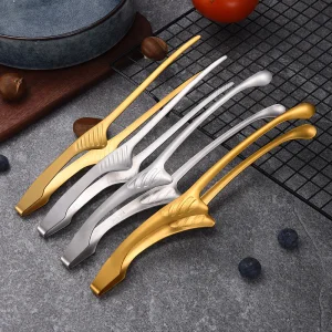 Stainless Steel Food Tongs Ergonomic Barbecue Clamp for Safe Handling Wbb29862