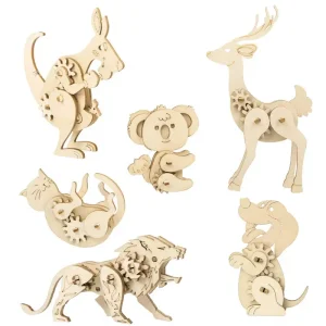 Wholesale Laser Cut Wooden Animal Model Kit Set