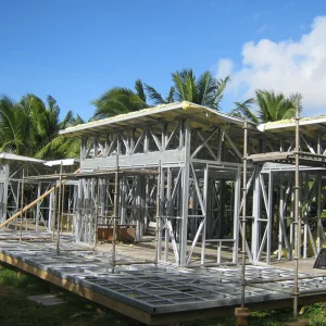 Prefabricated Houses Single Storey Light Steel Frame Villa for Family Top Quality