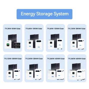 Residential Roof Top Solar Power Generator System 6KW 30KW LiFePO4 Battery Hybrid Inverter Home Energy Storage