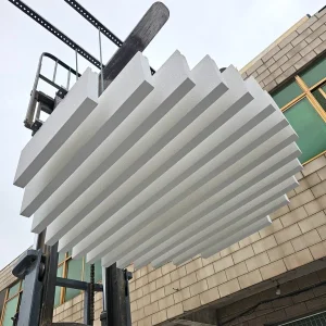 Hanging Baffle Ceiling Acoustic Ceiling Panels Fiberglass Wool