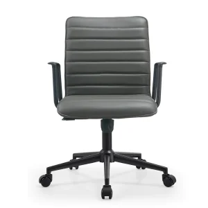Minimalist Style Executive Office Chairs PU Leather Metal Swiveling Chair Meeting Room Rocking Chairs