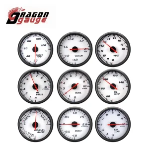 Custom 60mm Car Modifications Gauge White Face Cold Light Source Backlight With Bracket 621 Manufacturer, Suppliers