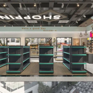 Light Duty White Metal Combination Shelves for Supermarket Grocery Stores-Display & Storage