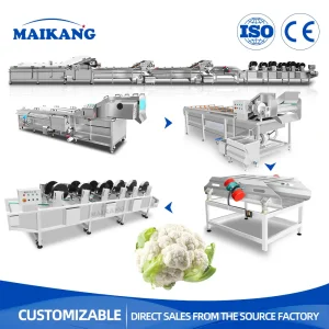 Steam Heating Root Vegetable Blancher Mushroom Hot Water Blanching Machine Diced Carrot Washing Blanching Line for Pet Food