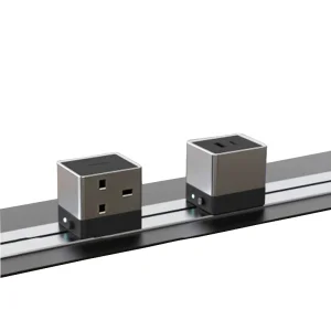 JOYE 75CM Electric Track Socket Office Desk Embedded Track Socket Ressed Recessed Power Track Outlet