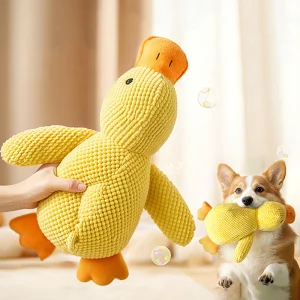 Yellow Plush Luxury Dog Chew Toy Eco-Friendly Squeaky Duck