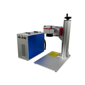 Standalone Fiber Laser Marking Machine Split Design for Steel Aluminum Plastic with Rotating Roller Engraver