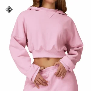 Moletom com Capuz Fashion Casual Solto Versátil Casaco Feminino para Corrida ao Ar Livre Roupas de Fitness e Esportes